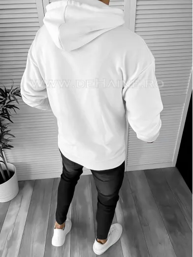 Hanorac barbati slim fit alb K004 i3-6